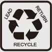 Recycling icon: Return lead-acid batteries to an authorized Kia dealer