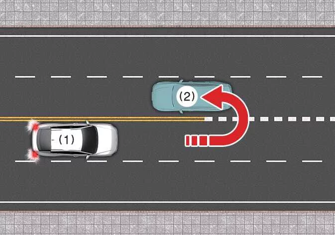 Kia K4 camera tracking a vehicle making a sharp turn