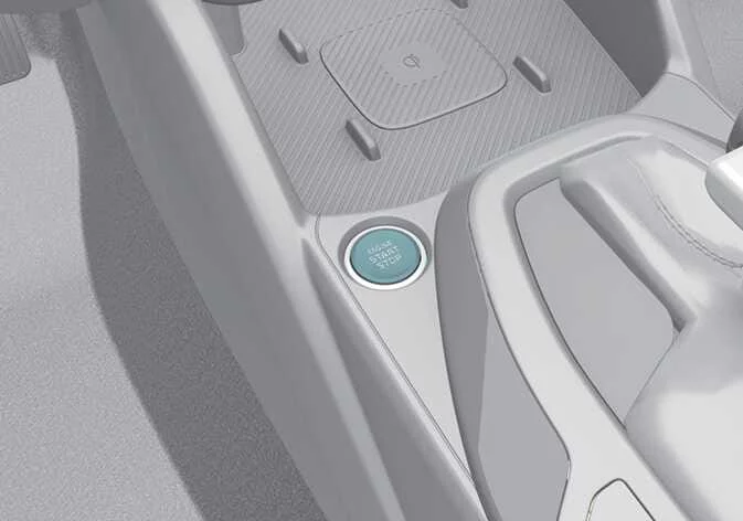 ENGINE START/STOP button interface inside the Kia K4 cabin