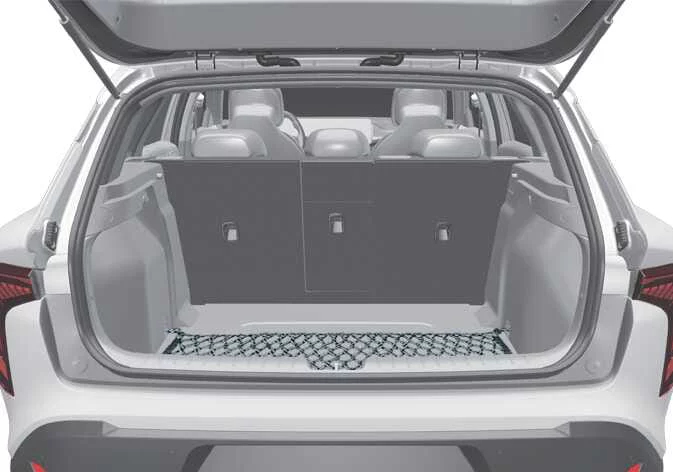 Cargo area net attachment points in the Kia K4 trunk