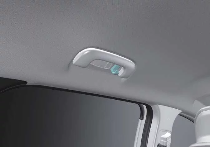 Location of the rear seat coat hook in the Kia K4 interior