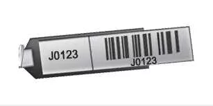 Kia K4 emergency mechanical key code tag strip showing the serialized numeric sequencing for key duplication