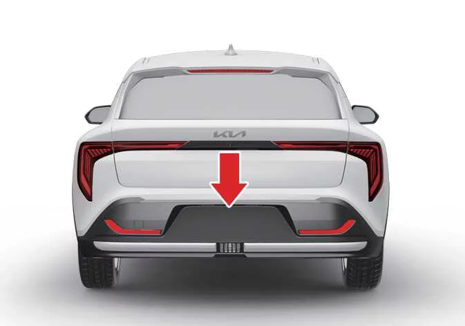 Interior structural recessed handle pocket located on the inner trim panel of the liftgate used to safely pull down the hatch assembly of a Kia K4 5-door