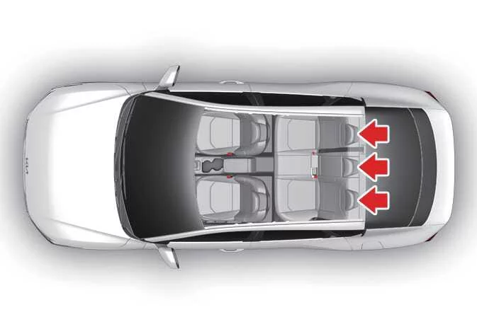 Overview of rear seat headrests in the Kia K4