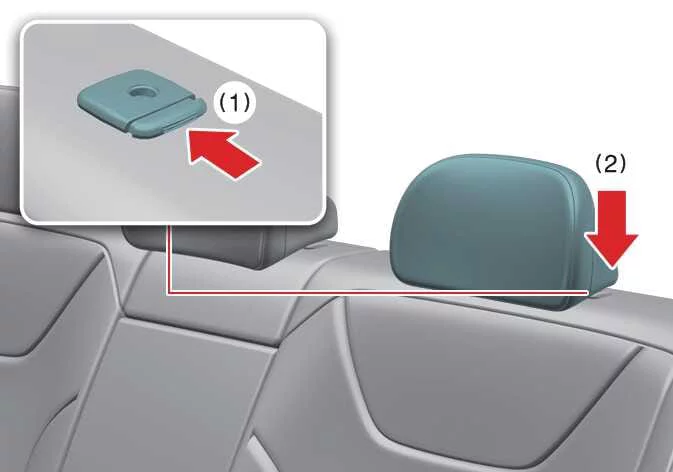 Removal process for Kia K4 rear headrests
