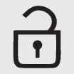 Icon representation of the door unlock button used to temporarily pause proximity tracking routines