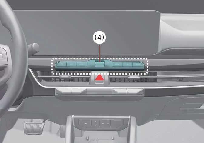 Kia K4 interface showing front-view parking guidance