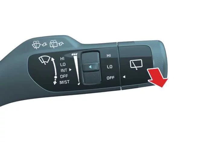 Stalk control for the Kia K4 windshield washer and wiper system