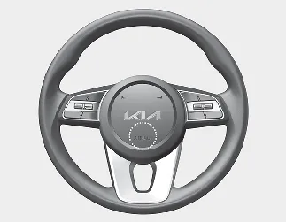 Kia Seltos driver's front air bag location in the steering wheel