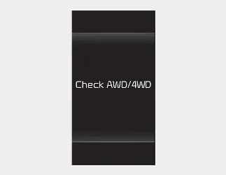 Kia Seltos AWD system warning message on LCD display