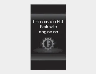 Kia Seltos transmission overheated warning message on LCD display