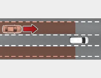 Kia Seltos BCA detecting fast approaching vehicle from blind spot area