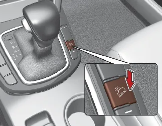 Kia Seltos Downhill Brake Control DBC system button and operation