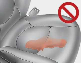 Kia Seltos front passenger seat must be dry before driving
