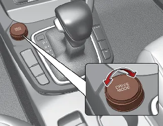 Kia Seltos Drive Mode integrated control system selector knob