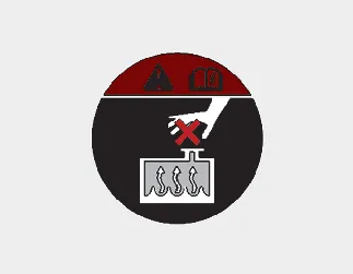Kia Seltos radiator cap hot coolant warning symbol