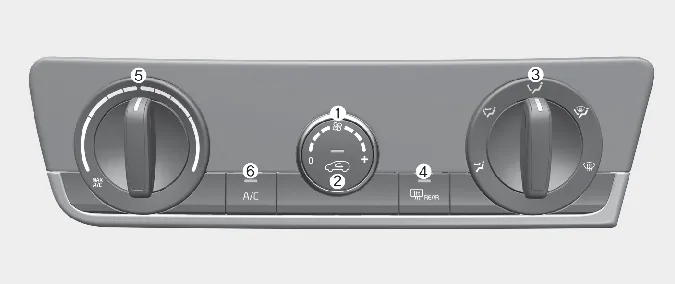 Kia Seltos manual climate control system control panel