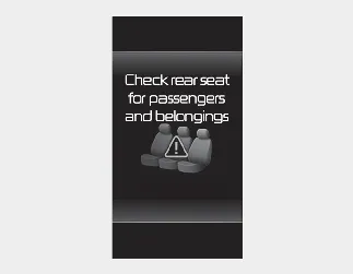 Kia Seltos Rear Occupant Alert cluster warning message