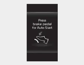 Kia Seltos LCD message when hood is opened during Auto Stop mode
