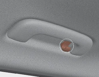 Kia Seltos coat hook near rear grab handle