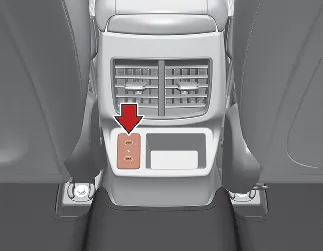 Kia Seltos rear USB charger port