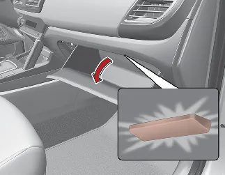 Kia Seltos glove box lamp illumination