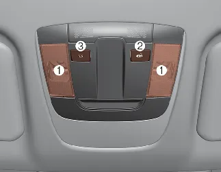 Kia Seltos map lamp Type B overhead console