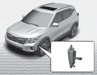 Kia Seltos front side marker bulb type lamp replacement procedure