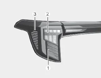Kia Seltos rear combination lamp Type A bulb position diagram