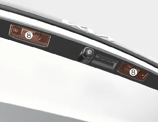 Kia Seltos license plate lamp bulb position diagram