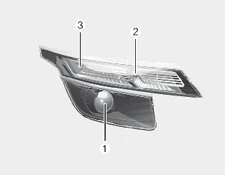Kia Seltos front headlamp Type A bulb position diagram