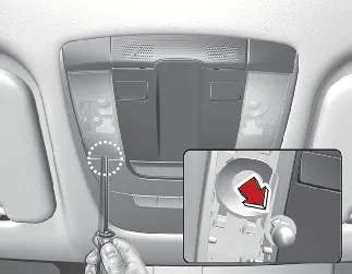 Kia Seltos map lamp bulb type replacement procedure