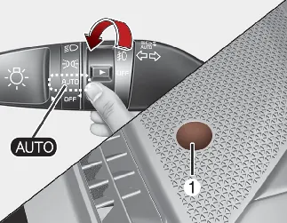 Kia Seltos AUTO light switch position
