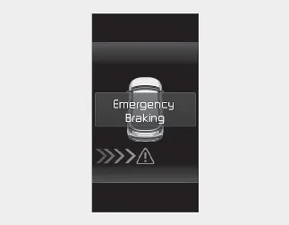 Kia Seltos RCCA emergency braking warning message