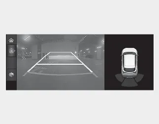Kia Seltos RCCA emergency braking display while reversing