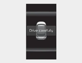 Kia Seltos RCCA Drive carefully message after emergency braking
