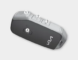 Kia Seltos smart key Type A remote keyless entry buttons