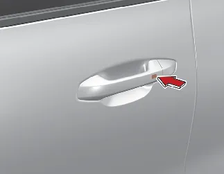 Kia Seltos smart key locking button type door handle