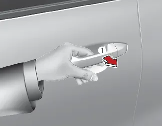 Kia Seltos smart key unlocking touch sensor type door handle