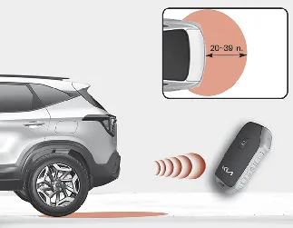 Kia Seltos smart liftgate detecting area behind the vehicle