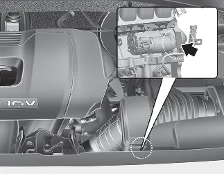 Kia Seltos gasoline 2.0 MPI engine number location