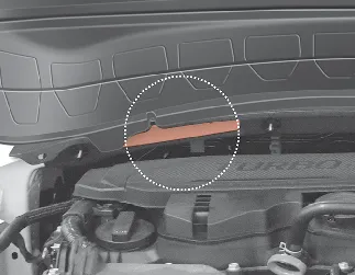 Kia Seltos VIN stamped on engine compartment frame