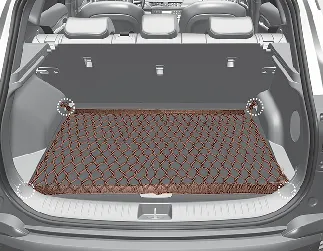 Kia Seltos luggage net holder in cargo area