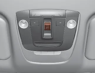 Kia Seltos sunroof switch on overhead console