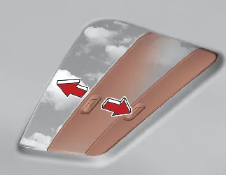 Kia Seltos sunshade below sunroof glass