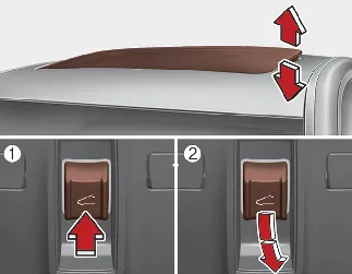 Kia Seltos sunroof tilt open and tilt close controls