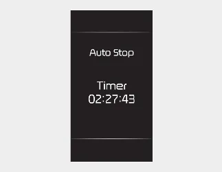 Kia Seltos Auto Stop timer display