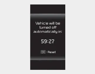 Kia Seltos Vehicle Auto Shut-off system display and settings