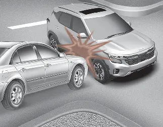 Kia Seltos side air bag inflation condition during a side impact collision