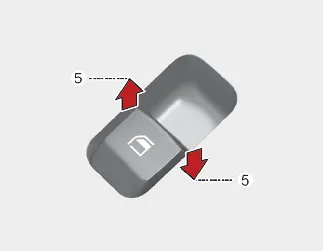 Kia Seltos Type A power window opening and closing switch